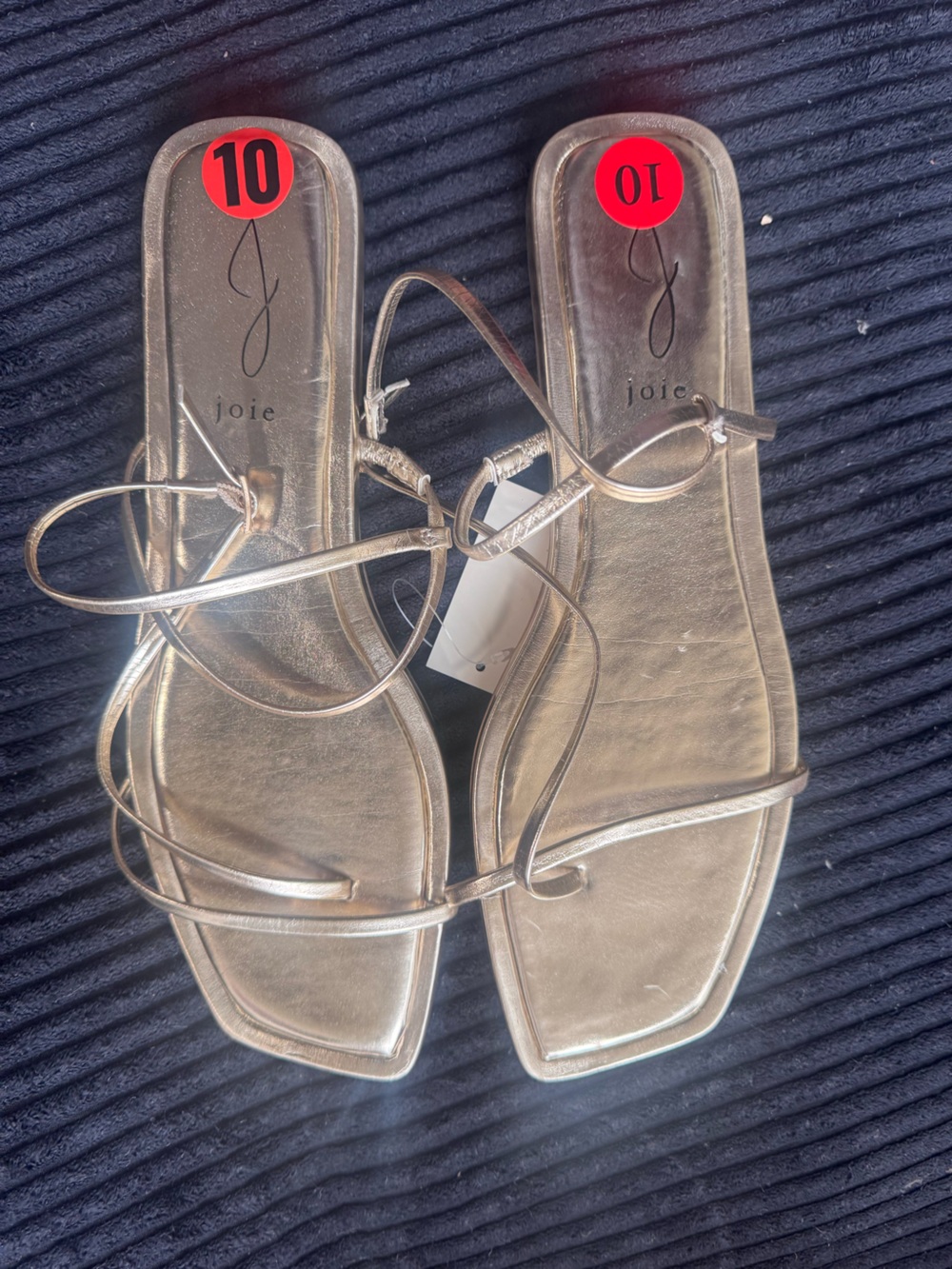 Joie Metallic Gold Strappy Women's Sandals size 10